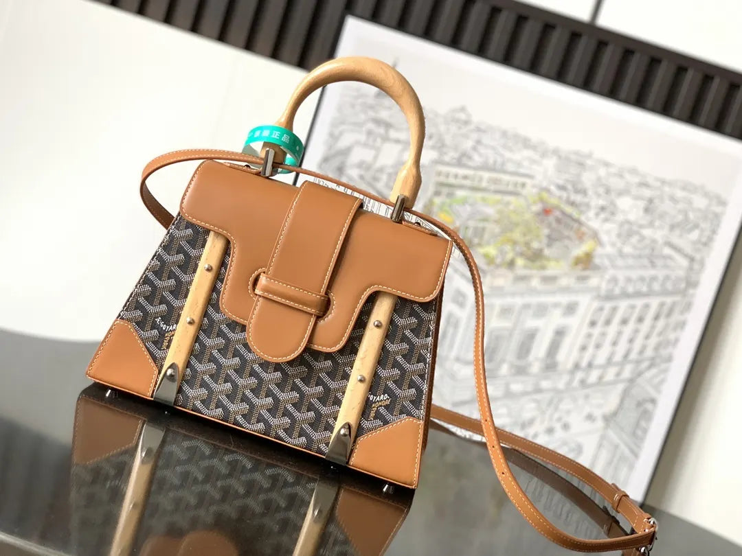 Goyard Tan Saigon Structure Bag