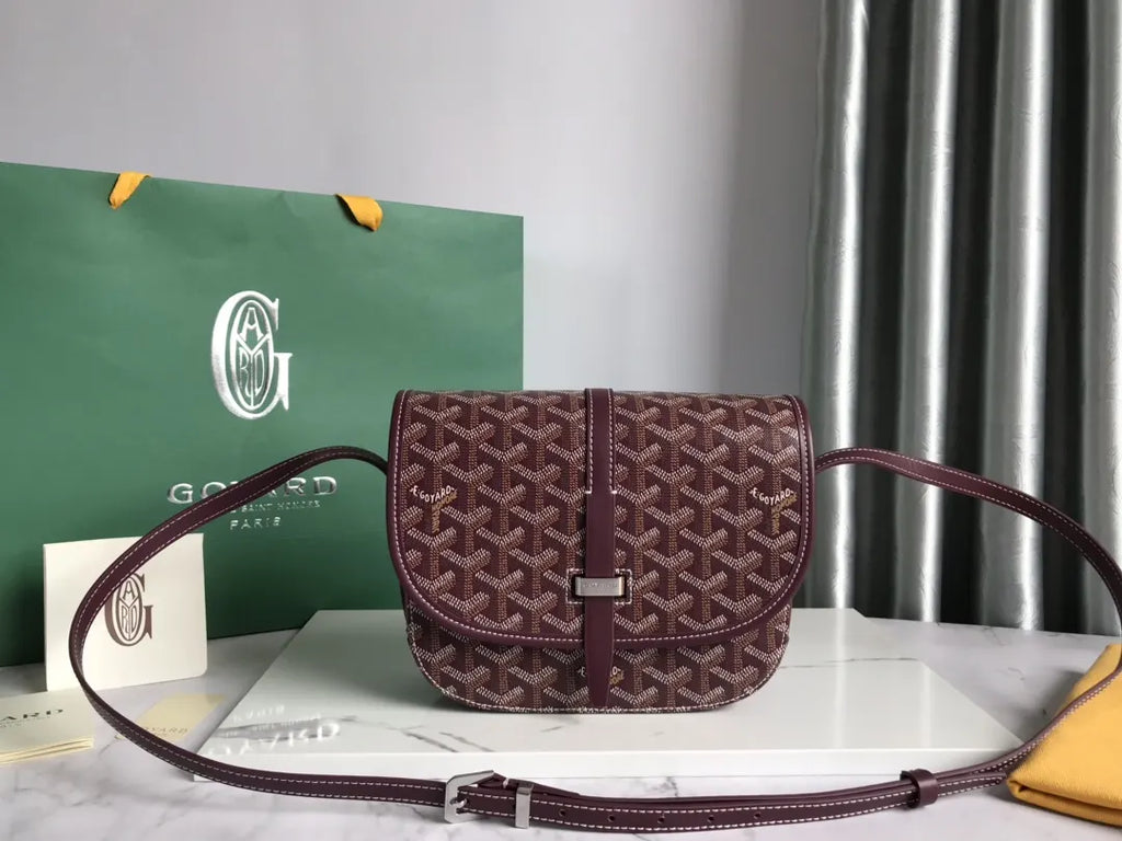 Goyard Plum Burgundy Saddle Bag