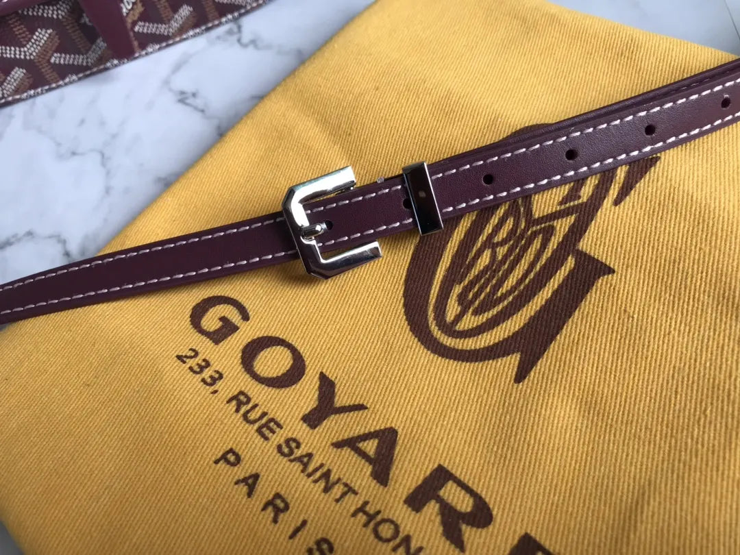 Goyard Plum Burgundy Saddle Bag - Hình 7