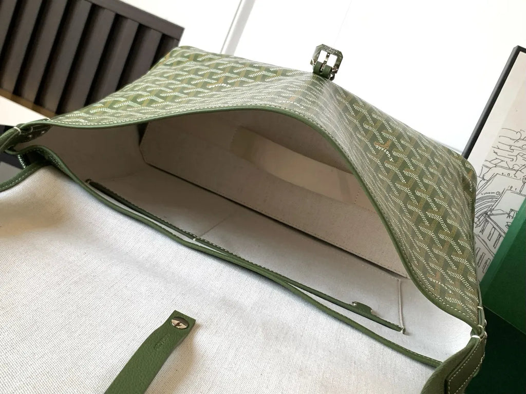 Goyard Olive Green Postman Bag - Hình 8