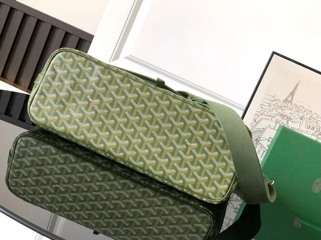 Goyard Olive Green Postman Bag - Hình 4