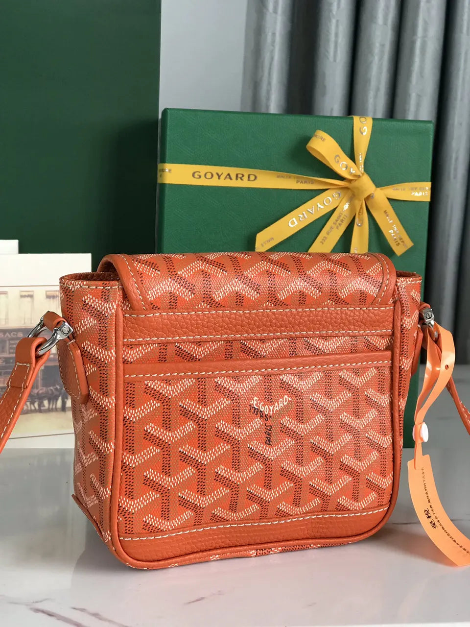 Goyard Sequin Orange Crossbody - Hình 3