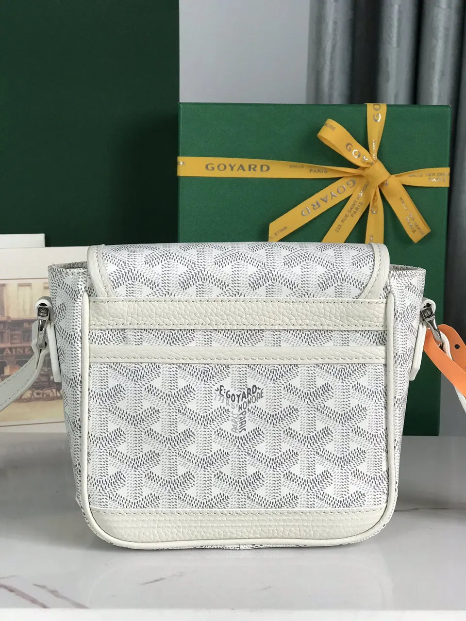 Goyard White Camera Bag - Hình 3