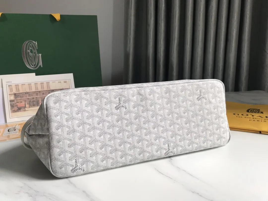 Goyard White Goyardine Sac Chien - Hình 4
