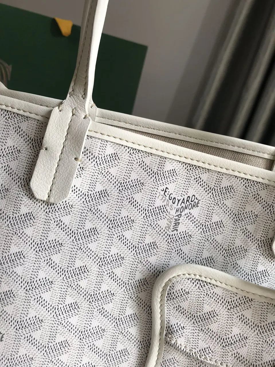 Goyard White Goyardine Sac Chien - Hình 8