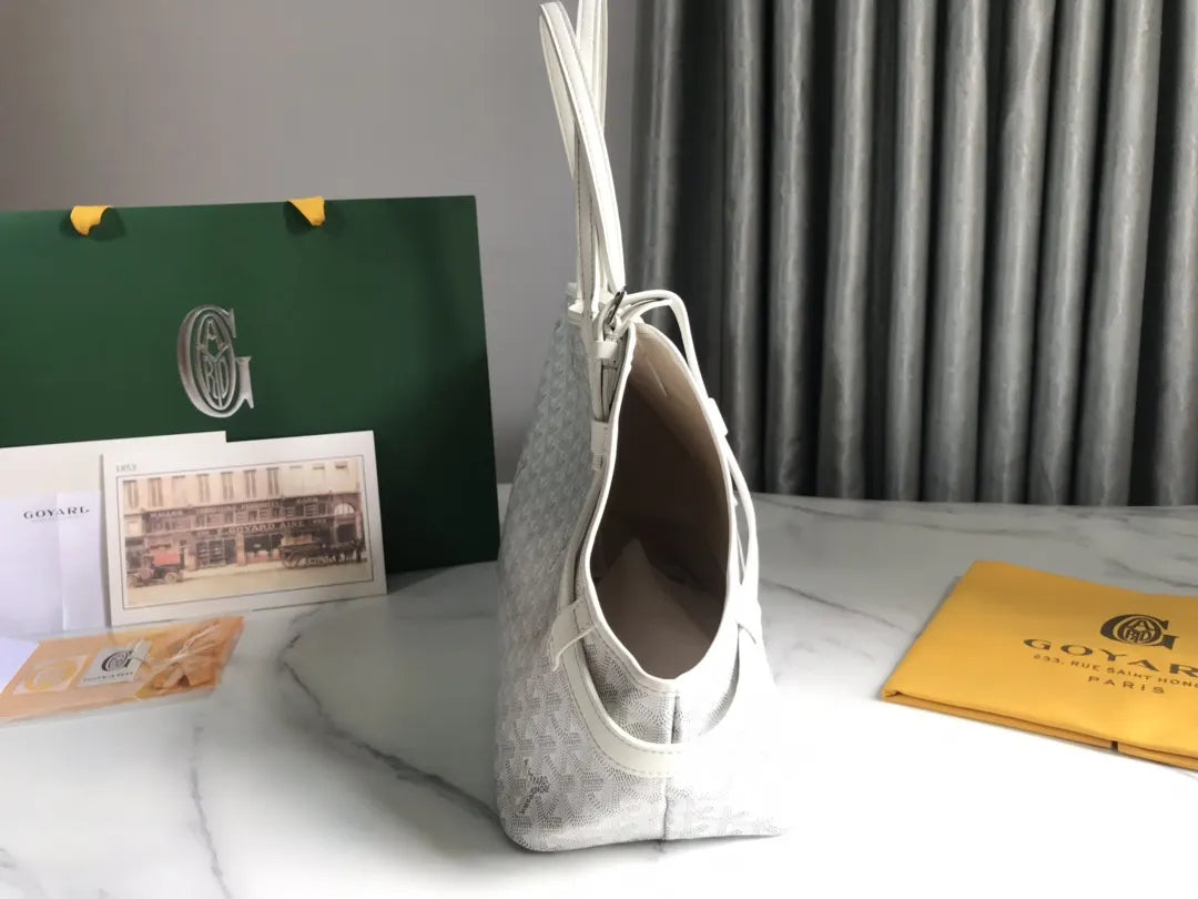Goyard White Goyardine Sac Chien - Hình 2