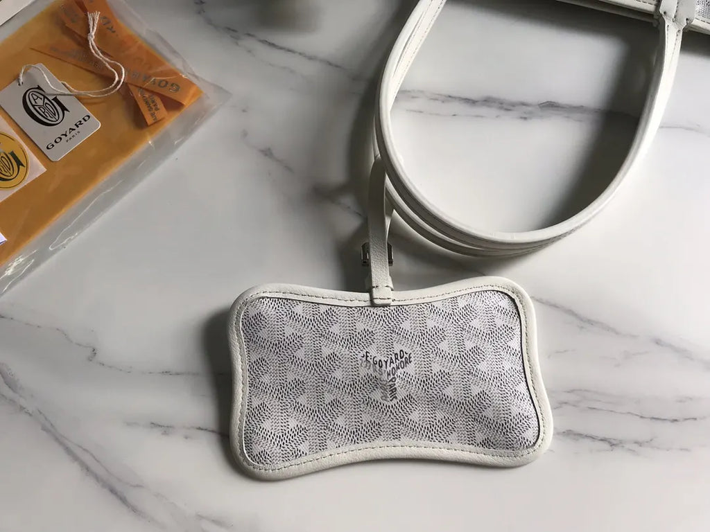 Goyard White Goyardine Sac Chien - Hình 6