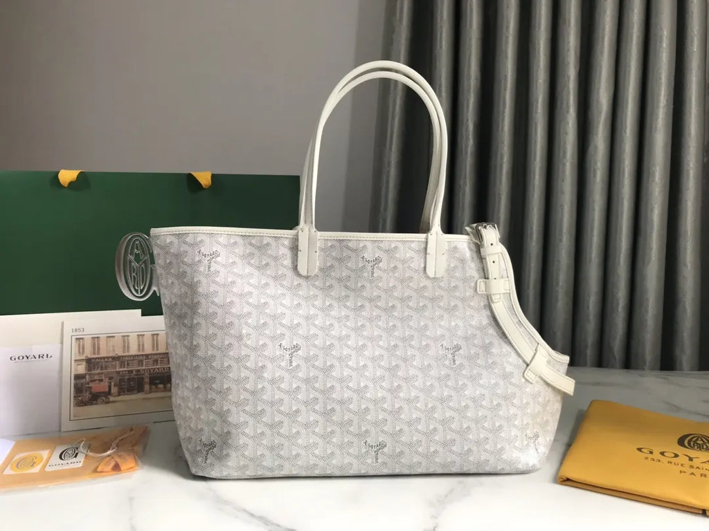 Goyard White Goyardine Sac Chien - Hình 3