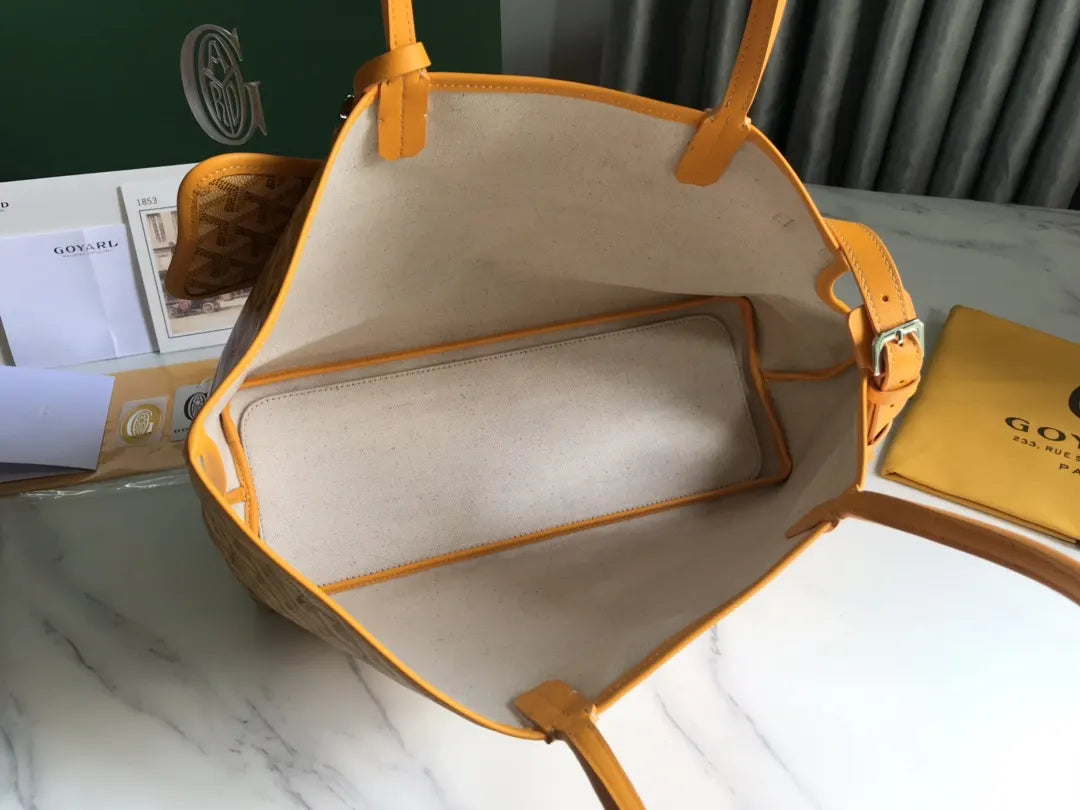 Goyard Mustard Yellow Anjou - Hình 5