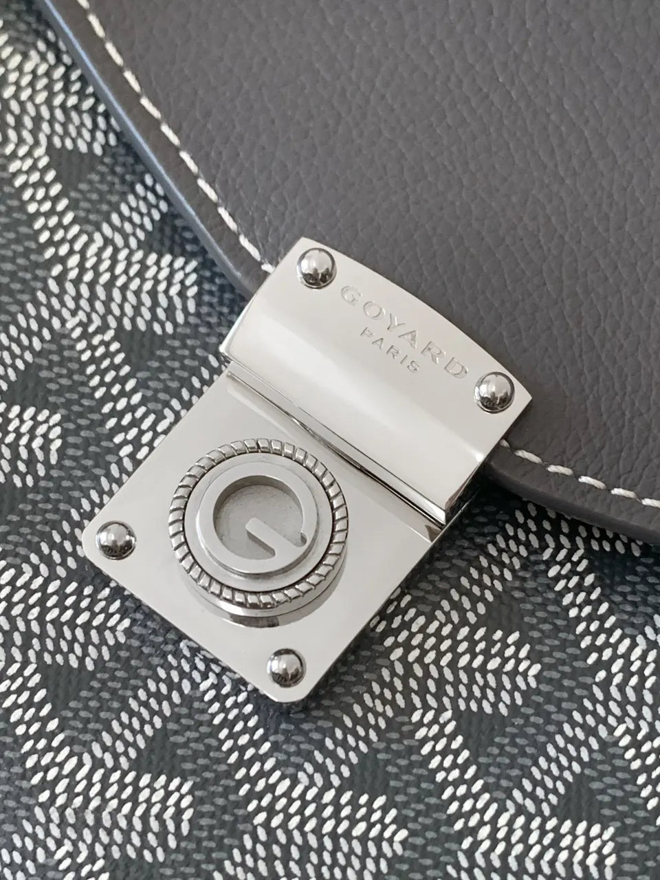 Goyard Grey Saigon Bag - Hình 6