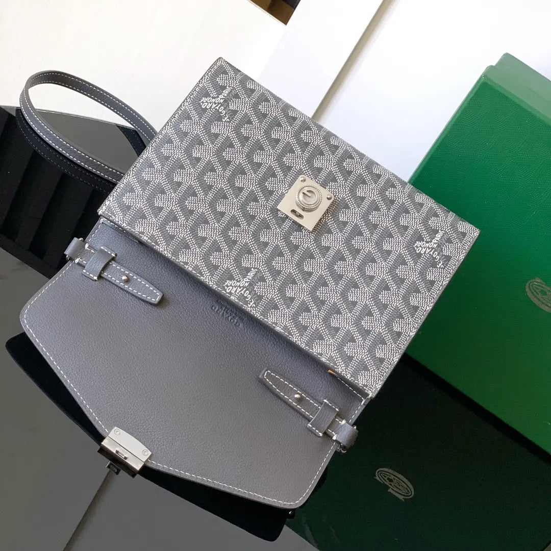 Goyard Grey Saigon Bag - Hình 5