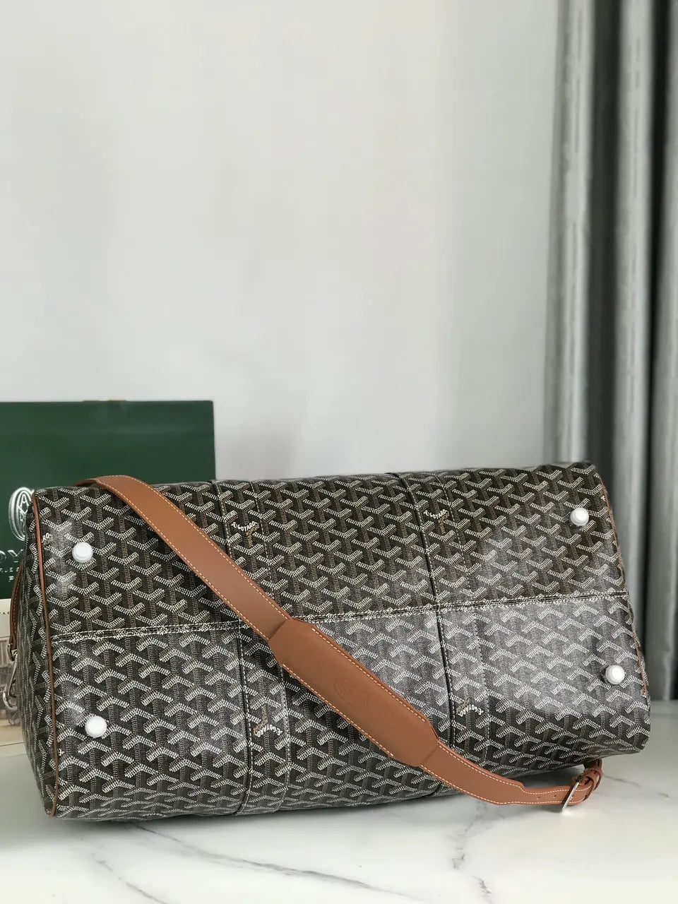 Goyard Brown Monogram Duffel - Hình 4