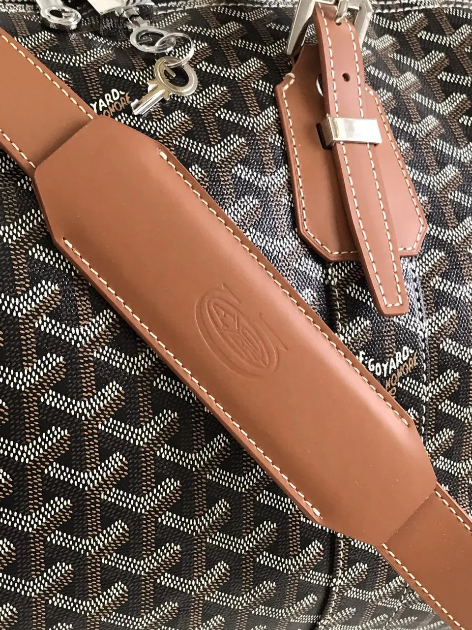 Goyard Brown Monogram Duffel - Hình 7