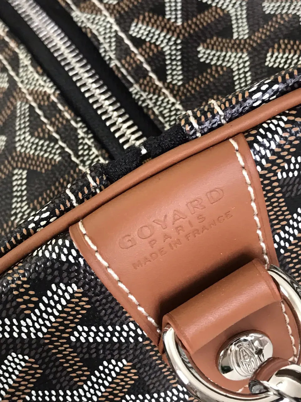 Goyard Brown Monogram Duffel - Hình 6