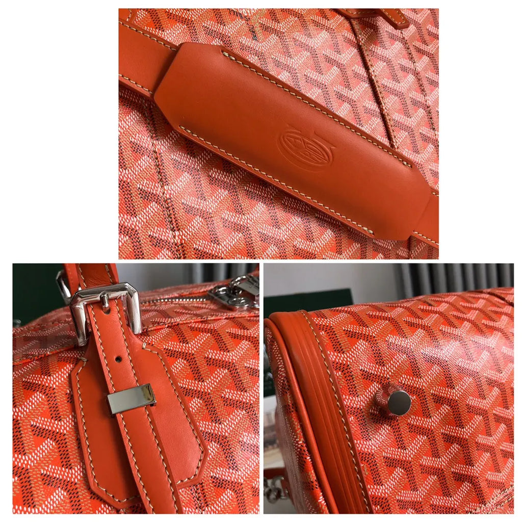 Goyard Orange Boston Bag - Hình 4