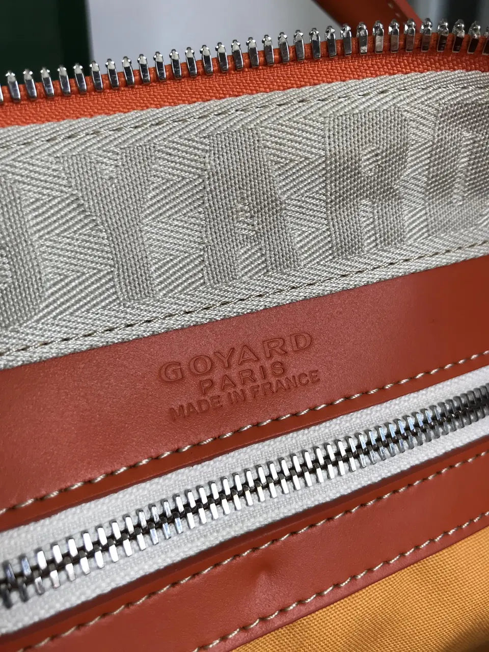 Goyard Orange Boston Bag - Hình 9