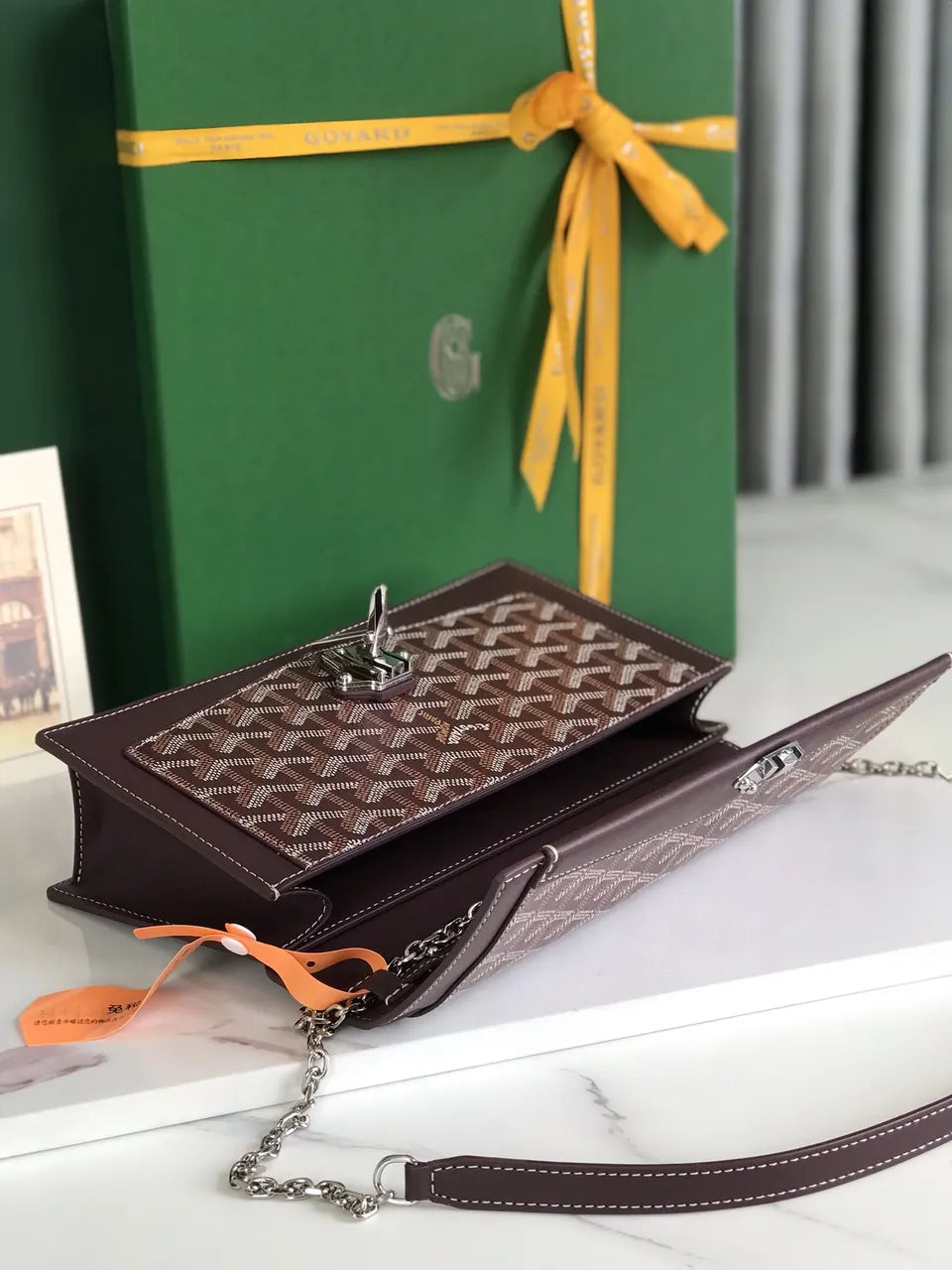 Goyard Brown Goyardine Minaudiere - Hình 8