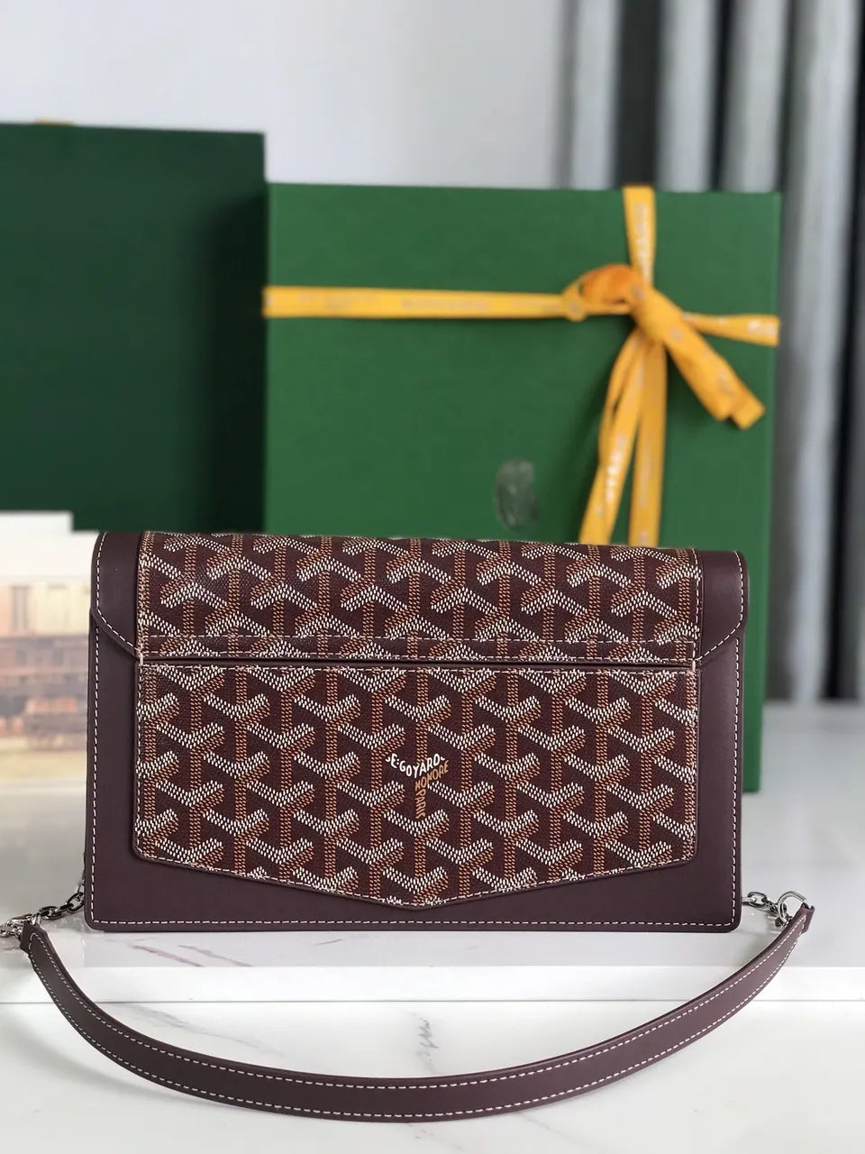 Goyard Brown Goyardine Minaudiere - Hình 4