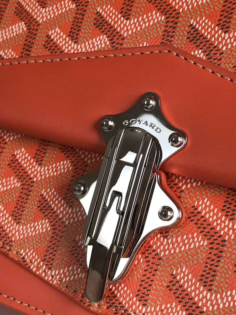 Goyard Orange Chain Wallet - Hình 5