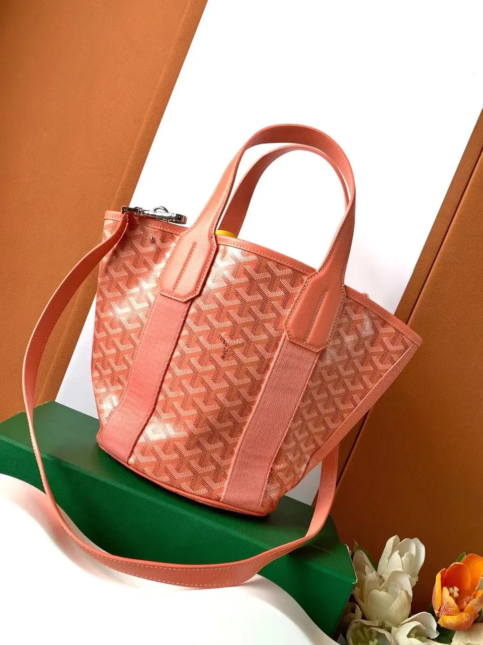 Goyard Salmon Pink Mini Tote - Hình 8