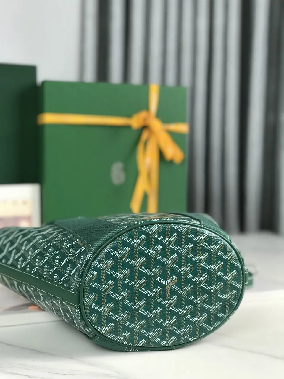 Goyard Green Minaudiere Bag - Hình 3