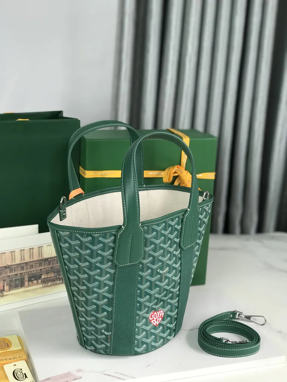 Goyard Green Minaudiere Bag - Hình 8
