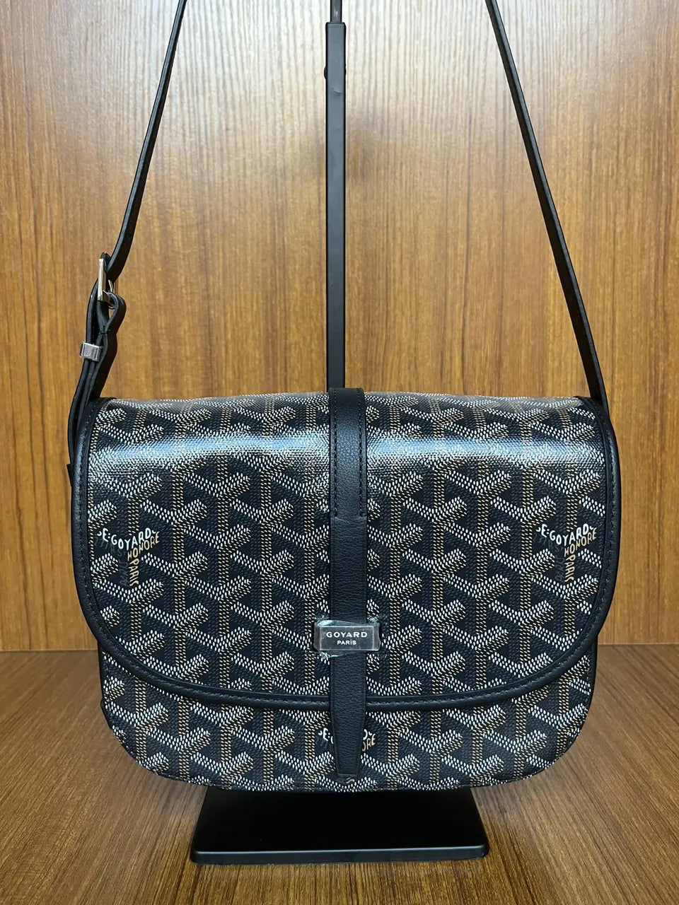 Goyard Black Goyardine Besace
