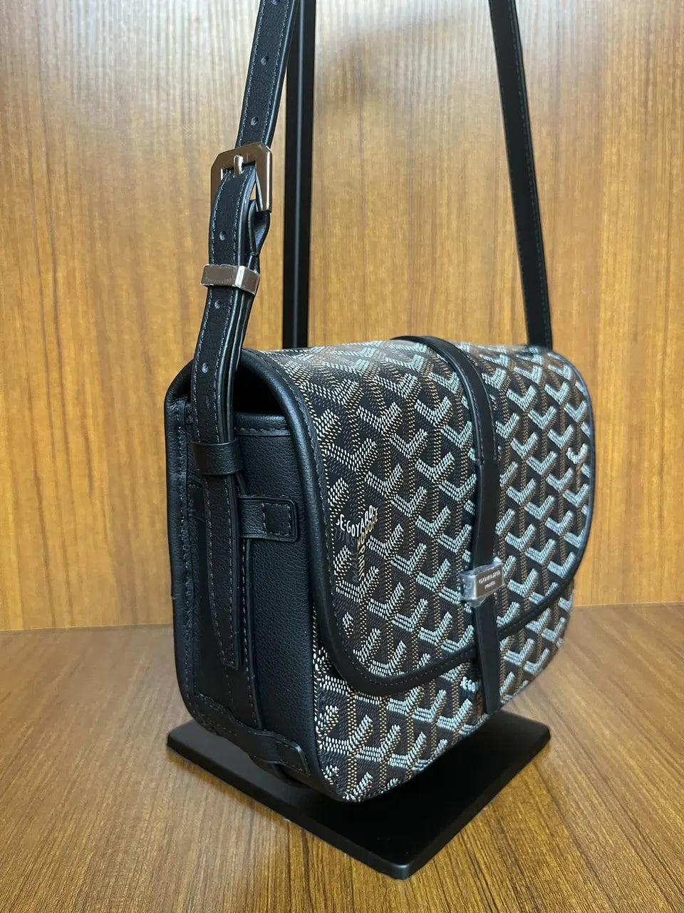 Goyard Black Goyardine Besace - Hình 2