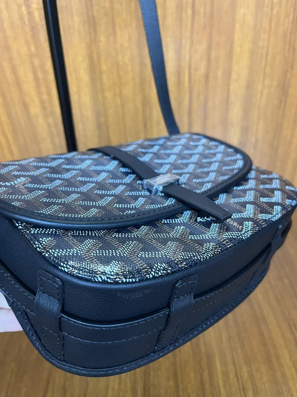 Goyard Black Goyardine Besace - Hình 4