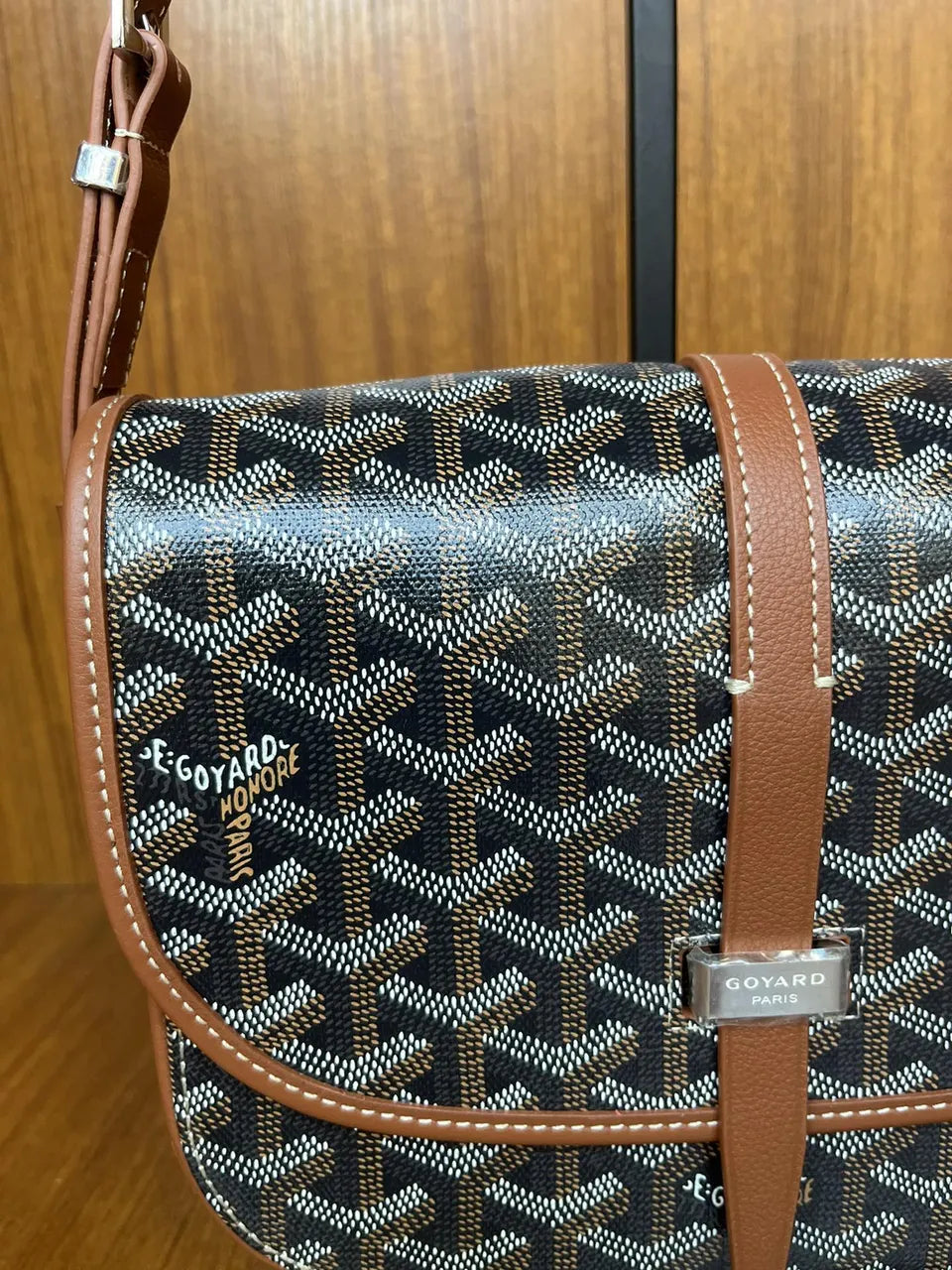 Goyard Black Goyardine Umbrelle Bag - Hình 5