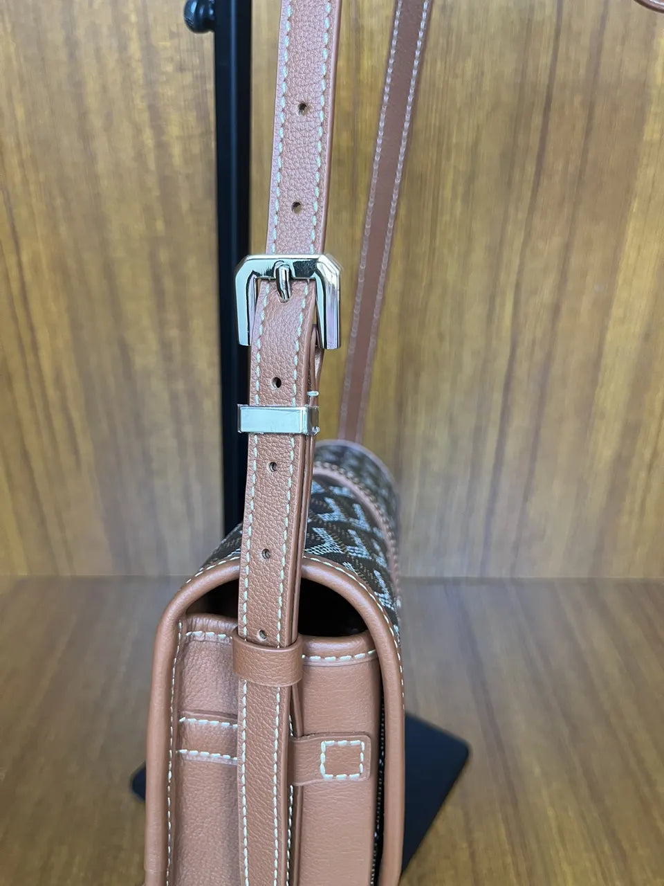 Goyard Black Goyardine Umbrelle Bag - Hình 6