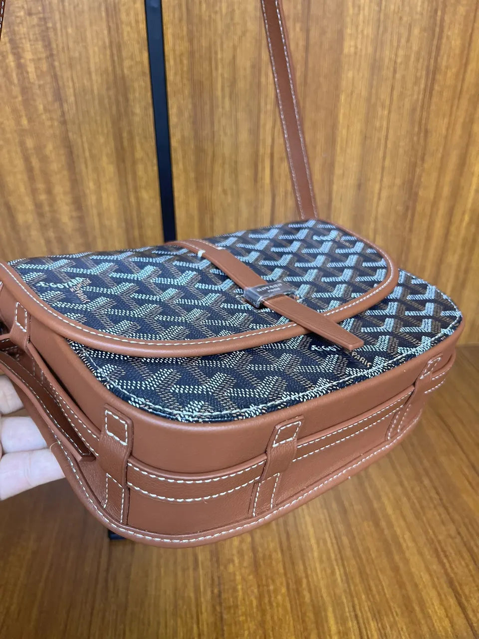 Goyard Black Goyardine Umbrelle Bag - Hình 4
