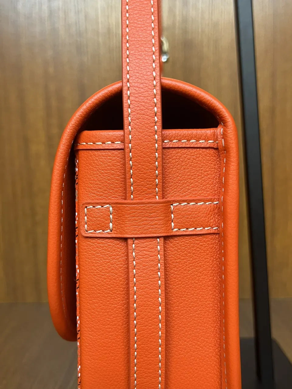 Goyard Orange Goyardine Saddle Bag - Hình 7