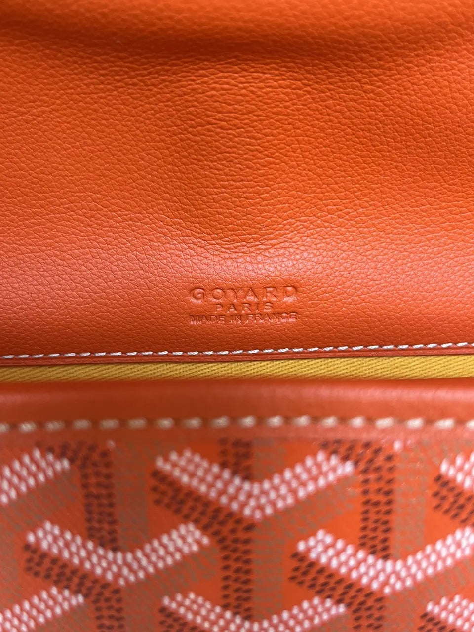 Goyard Orange Goyardine Saddle Bag - Hình 8