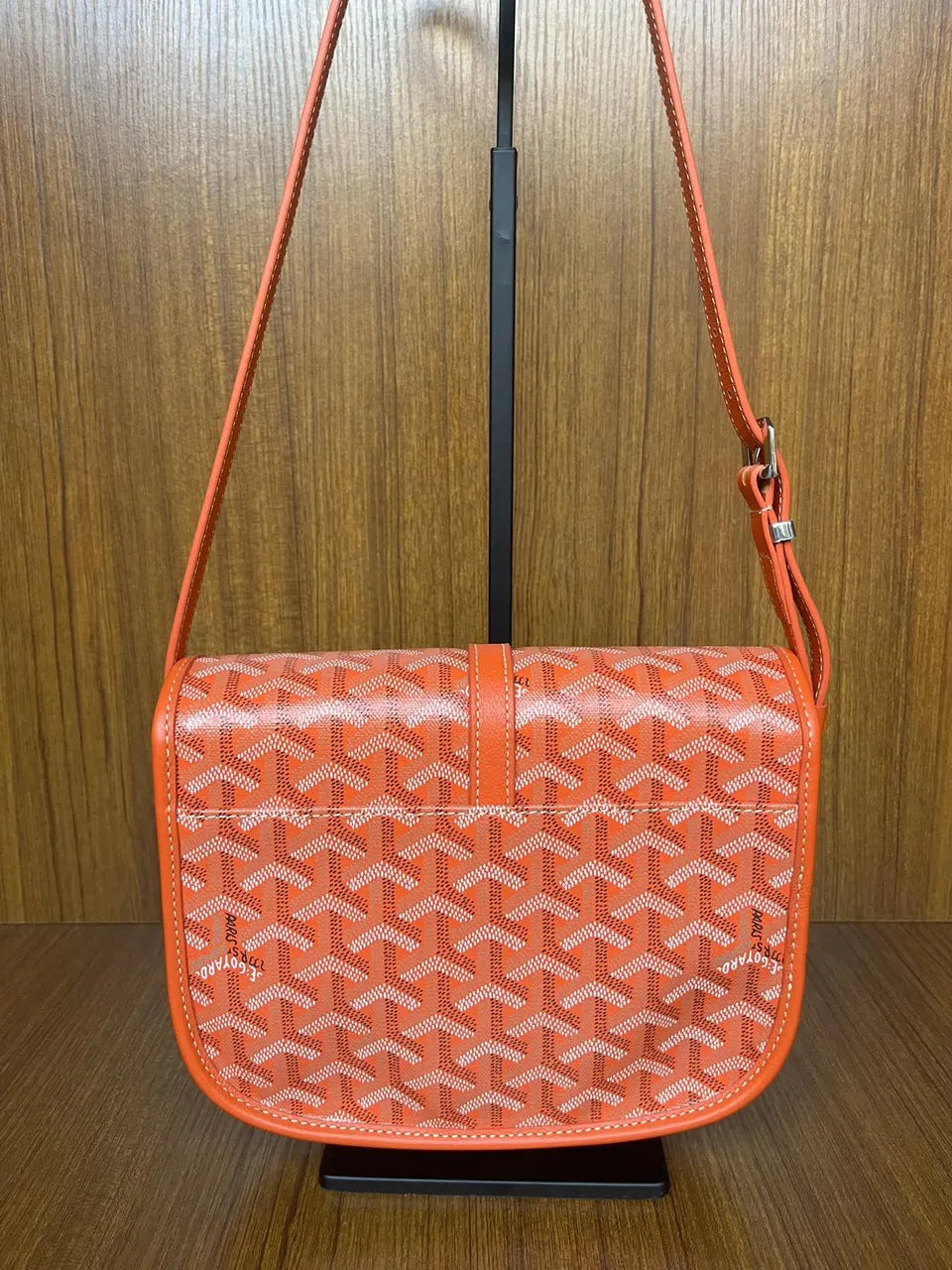 Goyard Orange Goyardine Saddle Bag - Hình 3