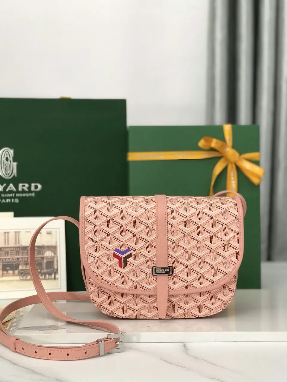 Goyard Rose Salmon Besace
