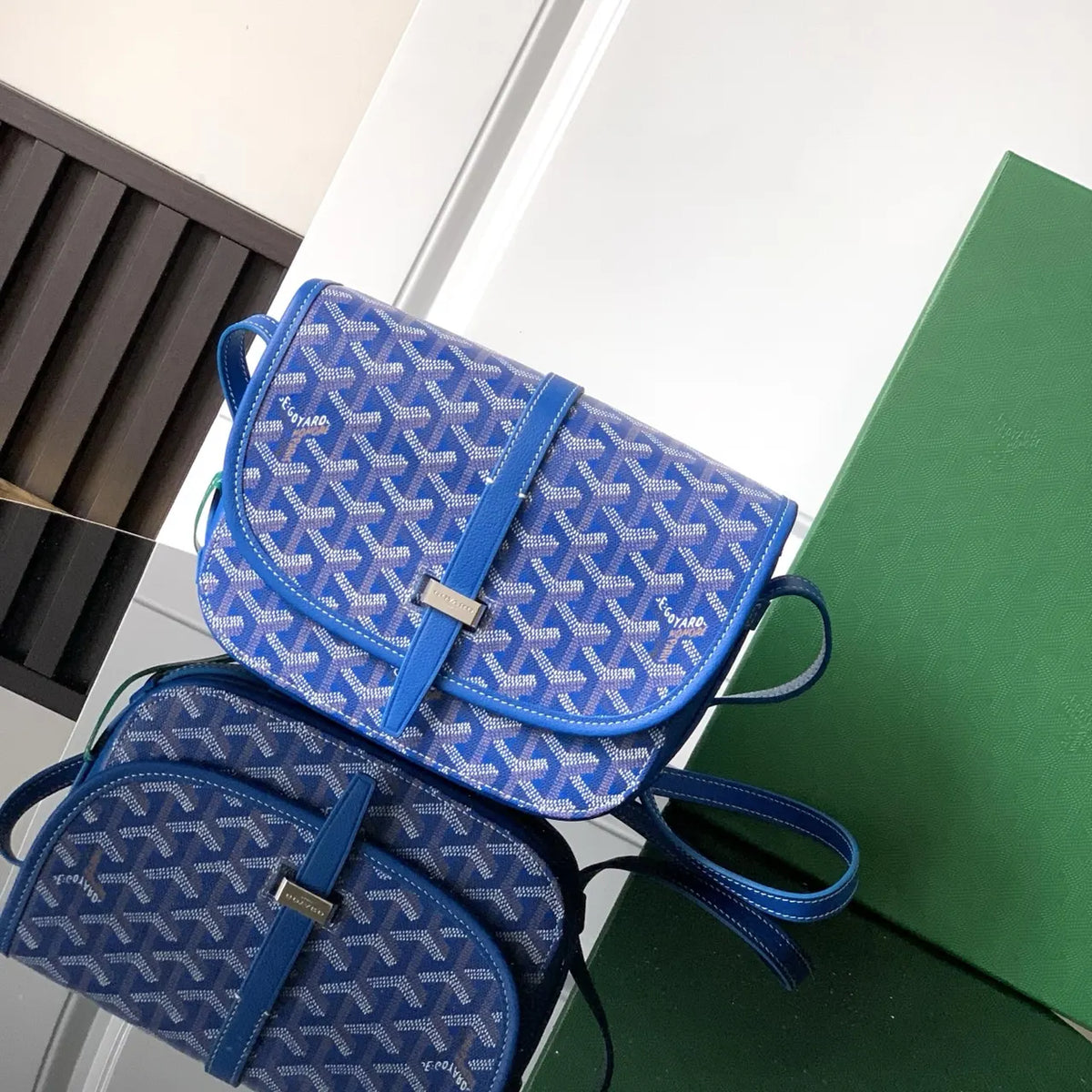Goyard Sapphire Blue Camera Bag