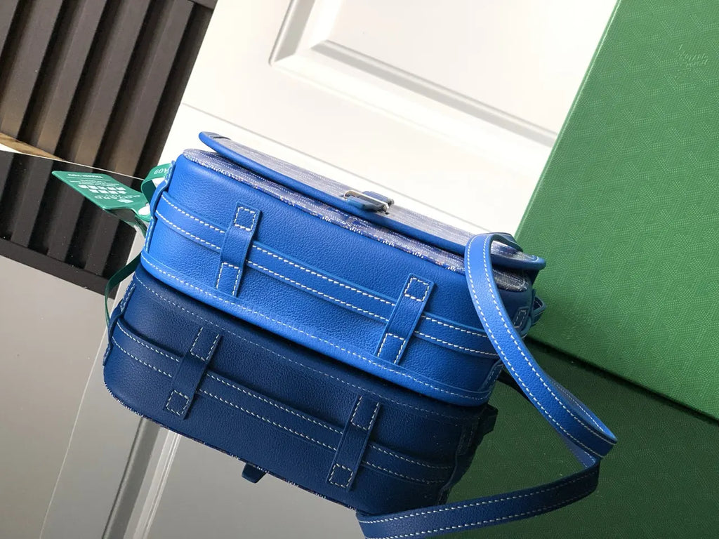 Goyard Sapphire Blue Camera Bag - Hình 4