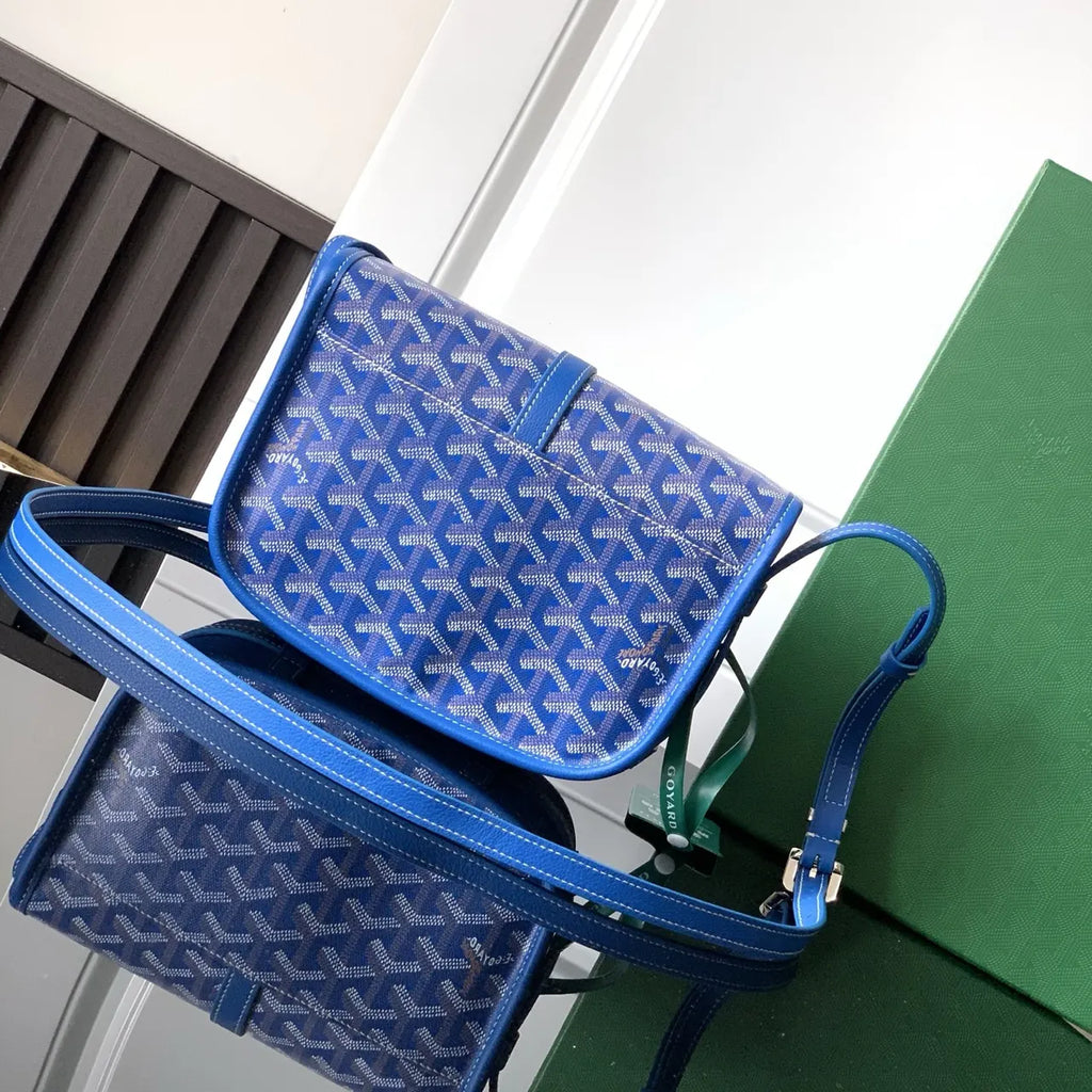 Goyard Sapphire Blue Camera Bag - Hình 3