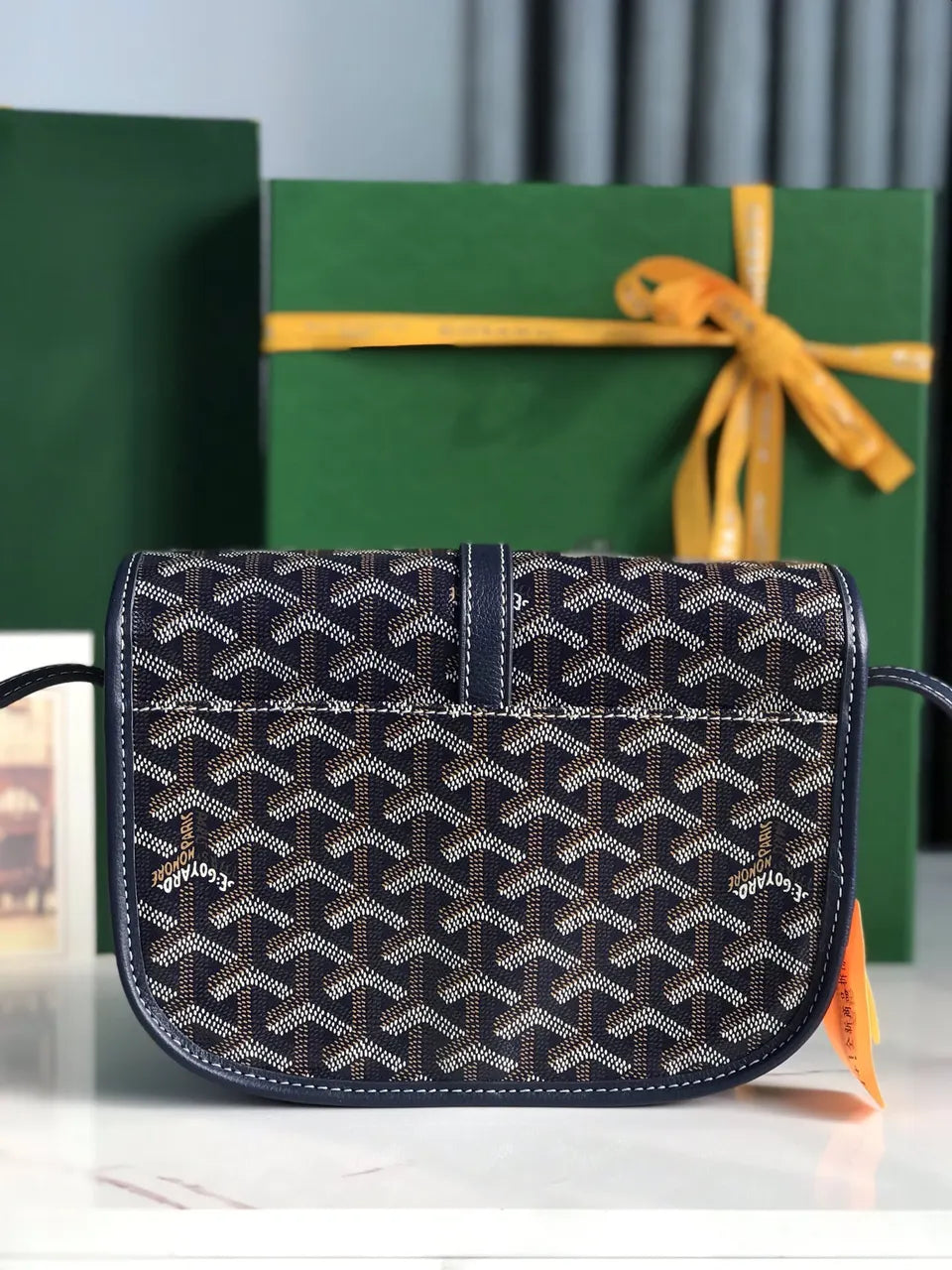 Goyard Marine Blue Saddle Bag - Hình 3