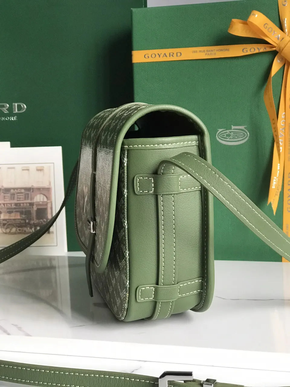 Goyard Olive Green Besace - Hình 2