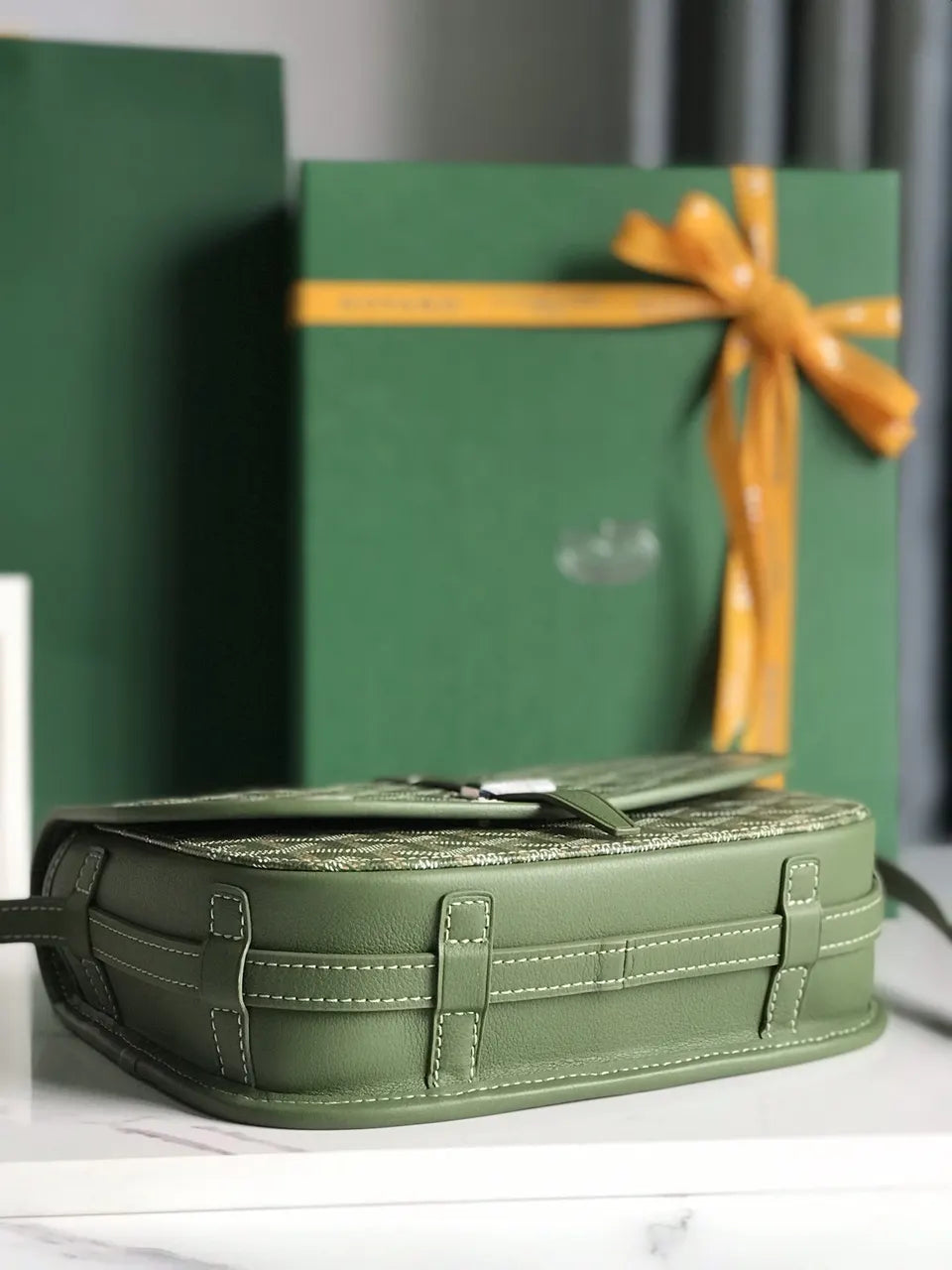 Goyard Olive Green Besace - Hình 4
