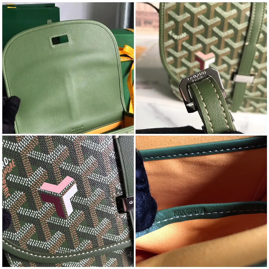 Goyard Olive Green Besace - Hình 9