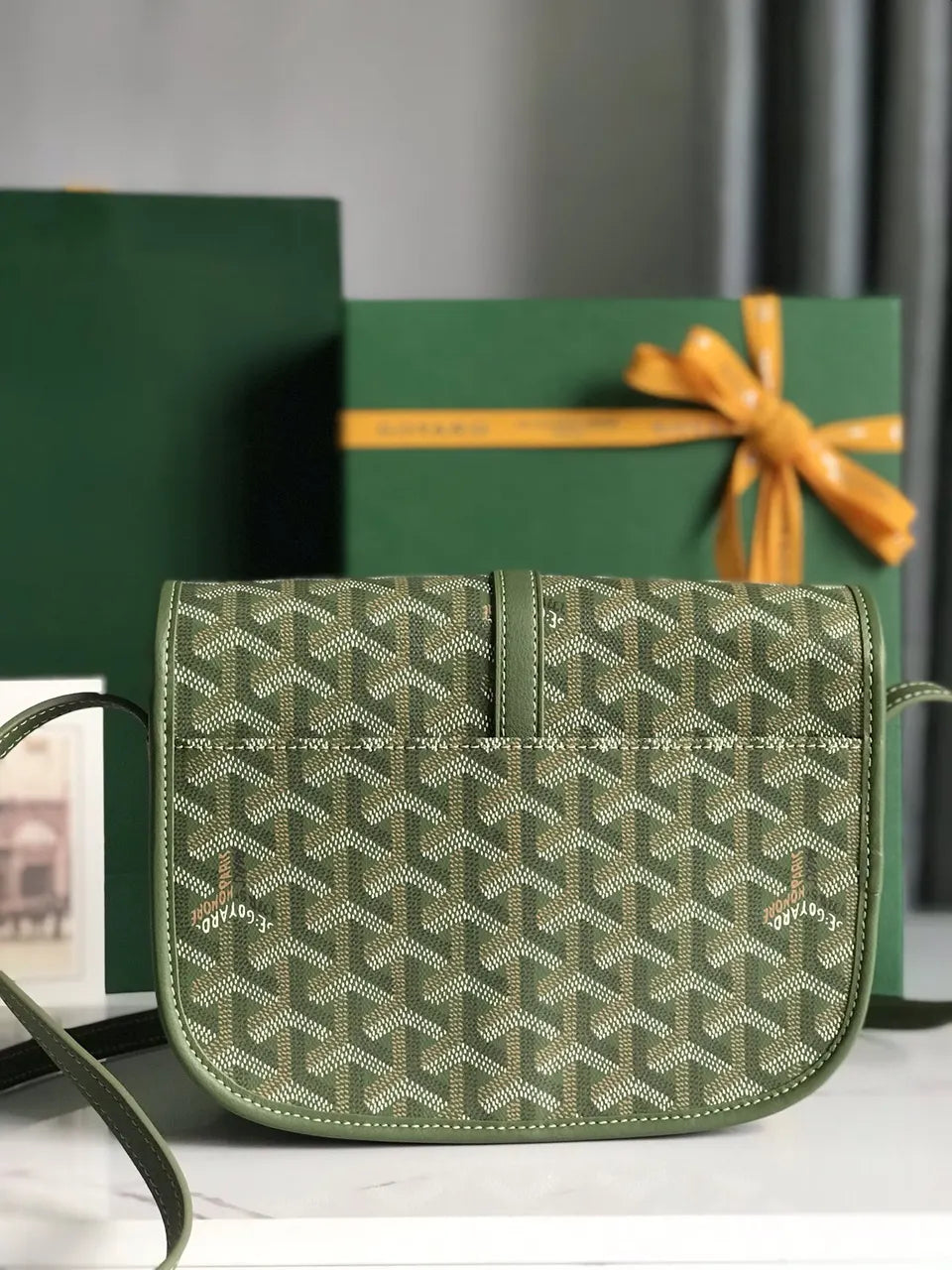 Goyard Olive Green Besace - Hình 3