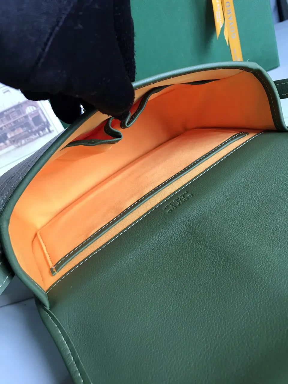 Goyard Olive Green Besace - Hình 7
