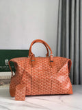 Goyard Orange Goyardine Duffle