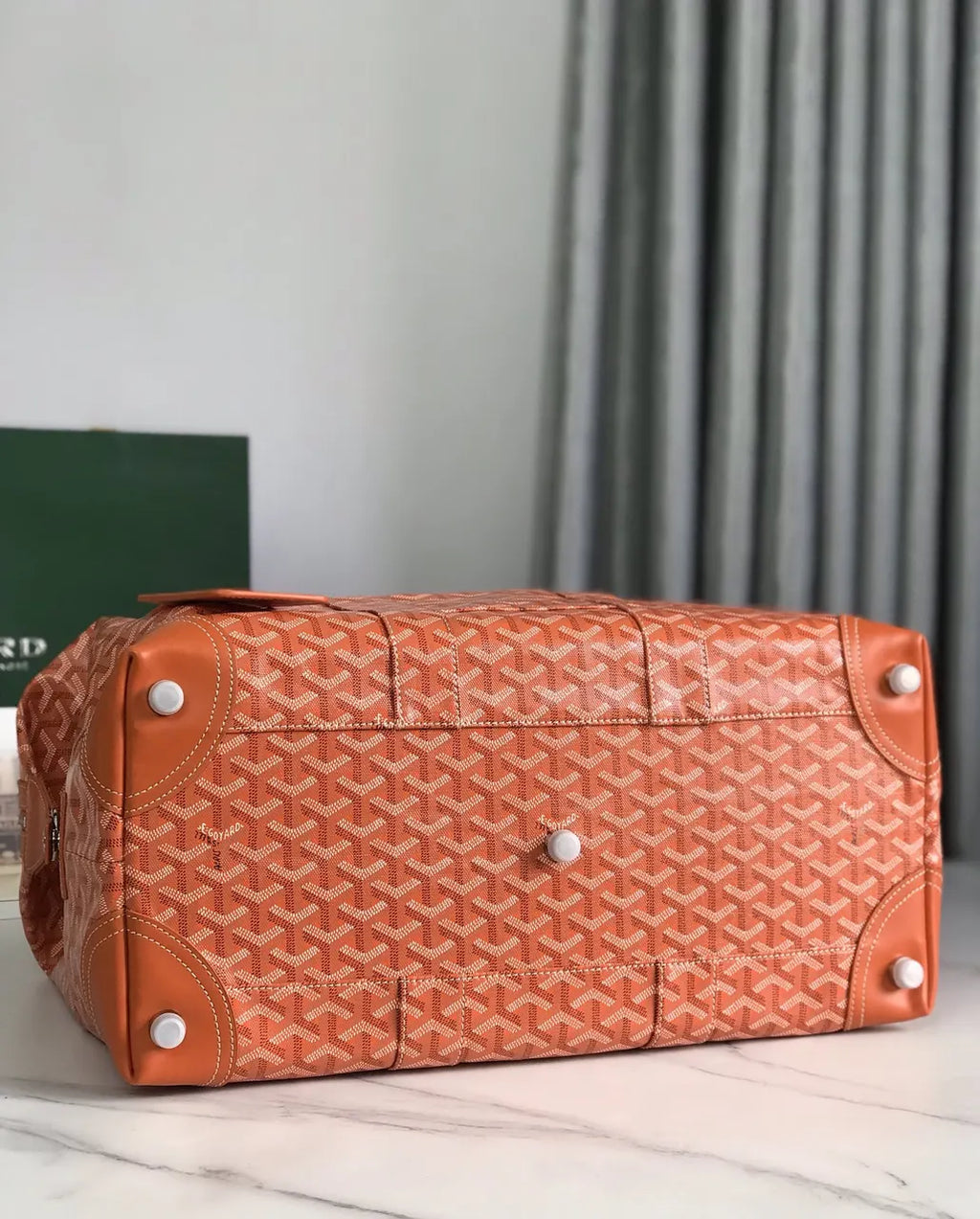 Goyard Orange Goyardine Duffle - Hình 5