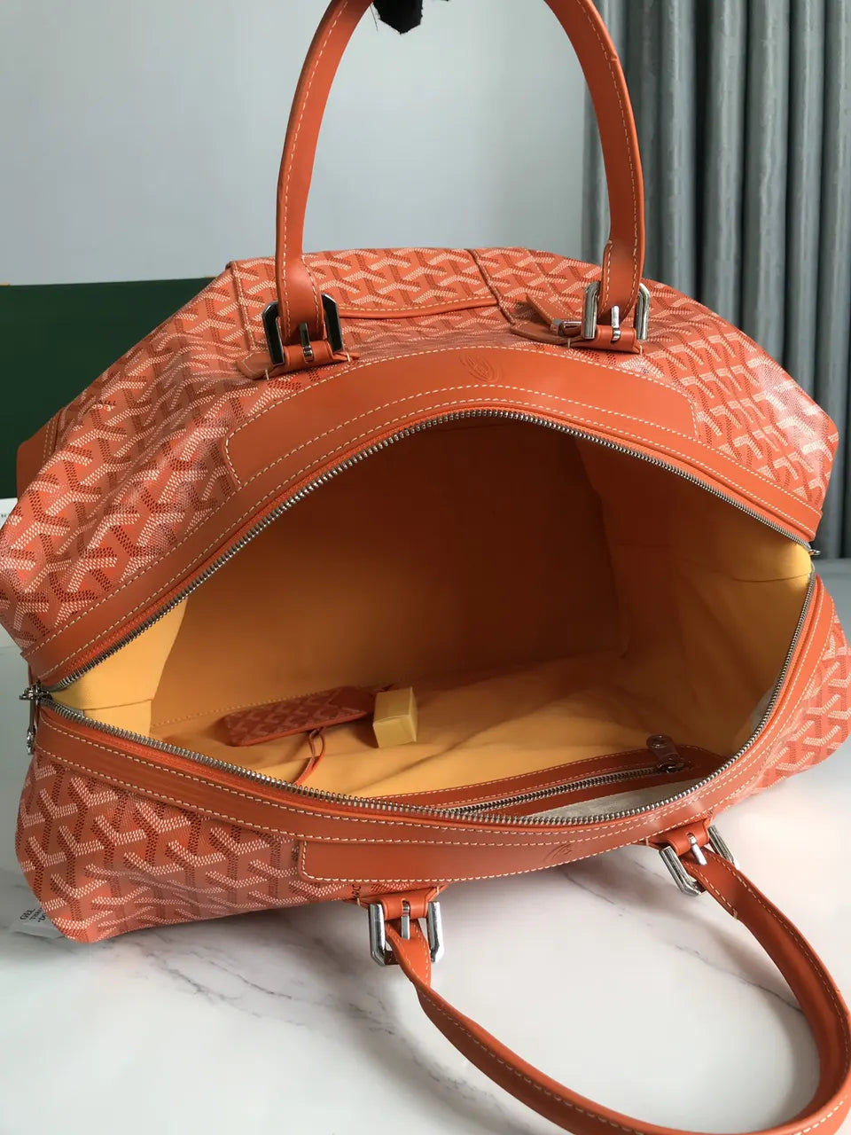 Goyard Orange Goyardine Duffle - Hình 8