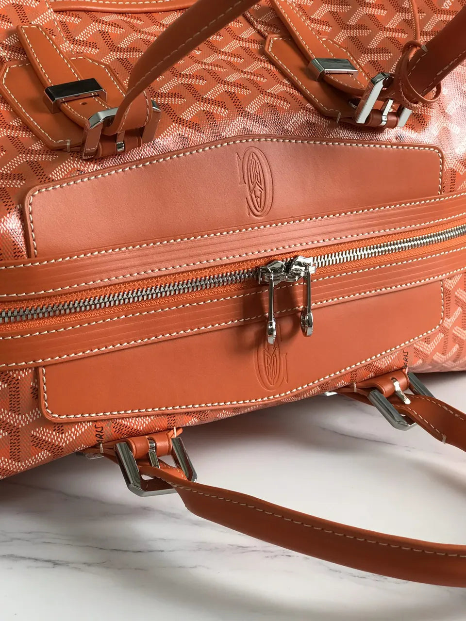 Goyard Orange Goyardine Duffle - Hình 7