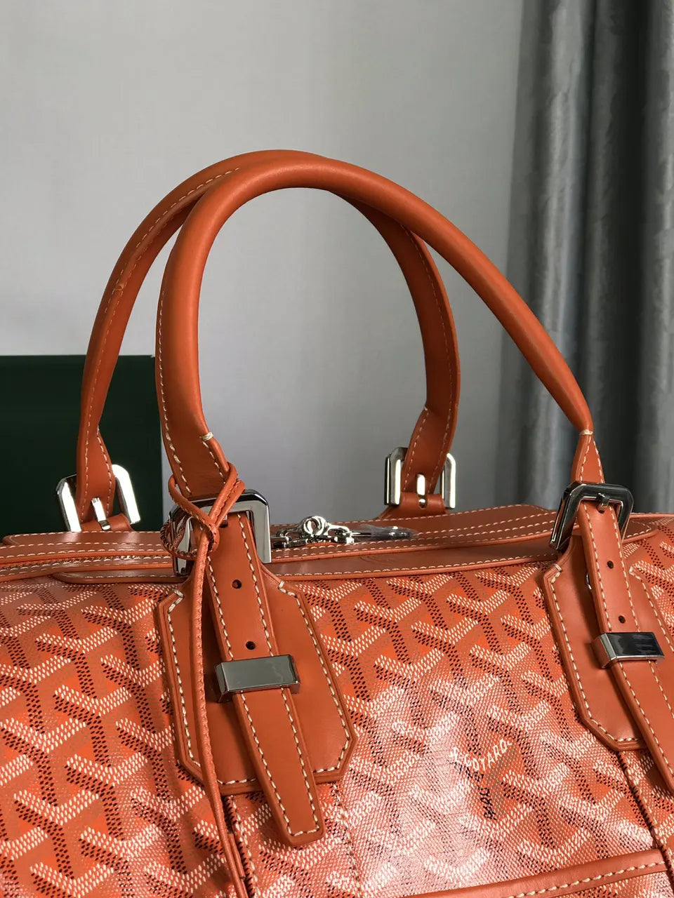 Goyard Orange Goyardine Duffle - Hình 4